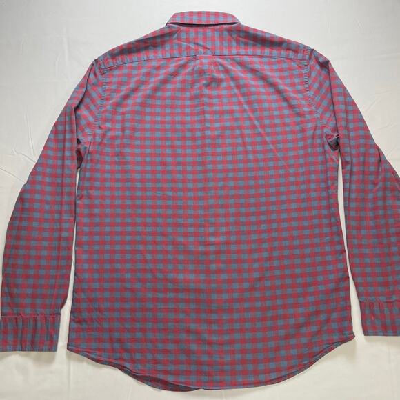 J. Crew Mens Classic Fit Gingham Plaid Button Down Organic Cotton Shirt Size L - Picture 3 of 7